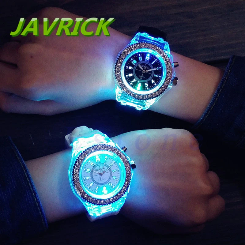 

Fashion Watch Women Geneva LED Backlight Crystal Quartz Wrist Watches Sport Waterproof Clock For Female Ladies