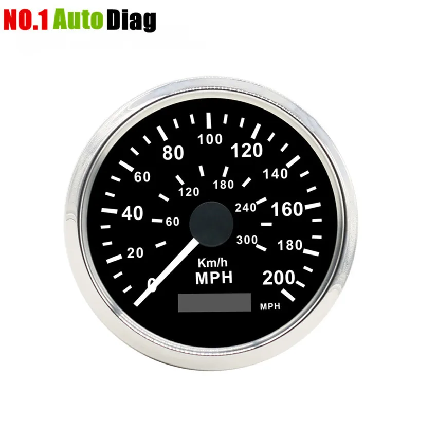 

Universal 85mm Car Truck GPS Speedometer 200MPH 300KMH Stainless Steel bezel Waterproof Digital Gauges