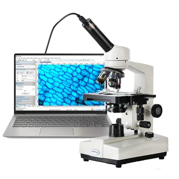 

USB2.0 5MP Digital Camera Electronic Microscope 40X-640X Monocular Biological Microscope with Image Processing Software