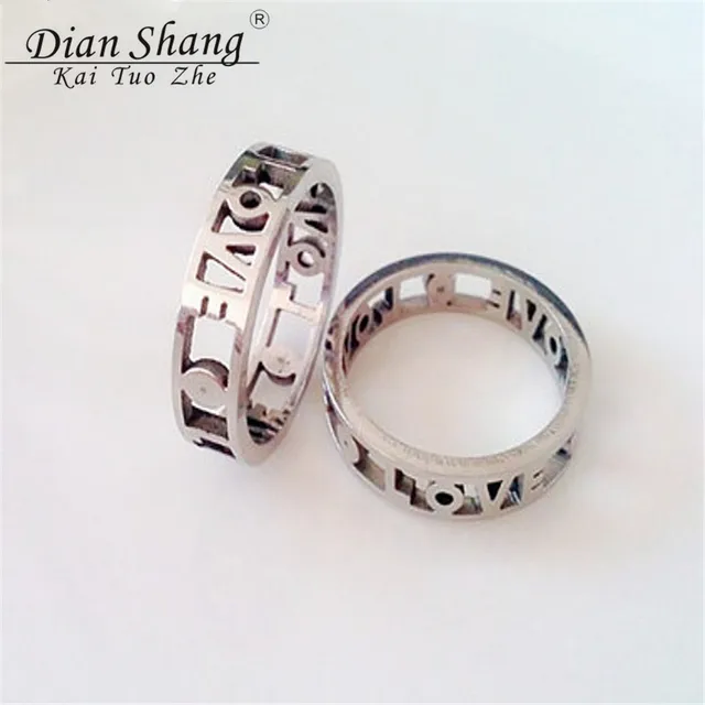 Dianshangkaituozhe Old School Love Wedding Ring Band Stainless Steel Dianshangkaituozhe Old School Love Wedding Ring Band Stainless Steel Rings For Women Vintage Jewelry Rose Gold