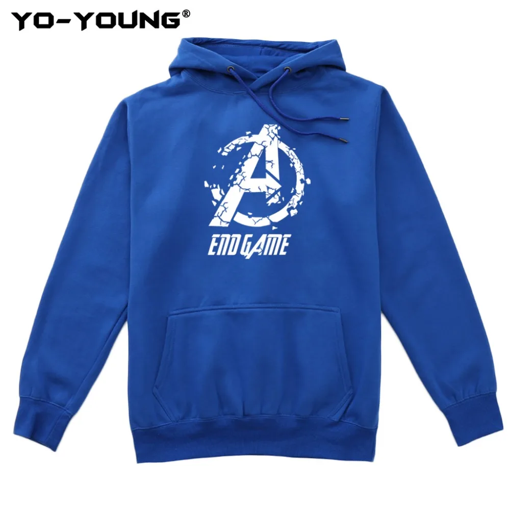 Yo-Young Men Spring Autumn Hoodies Sweatshirts Marvel Avengers Endgame Print Unisex Streetwear moletom masculino Customized