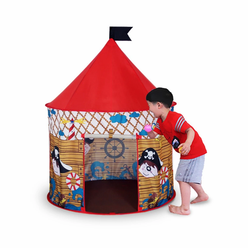 Children Foldable Toys Tent With Mat Pirates Mongolian Yurts Tent Boys