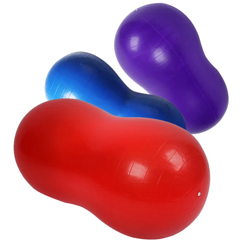 

5 colors 45x90cm/50x100cm Peanut Shape Yoga Ball Thickened Explosion-proof Fitness Ball Anti-compression Elastic Durable