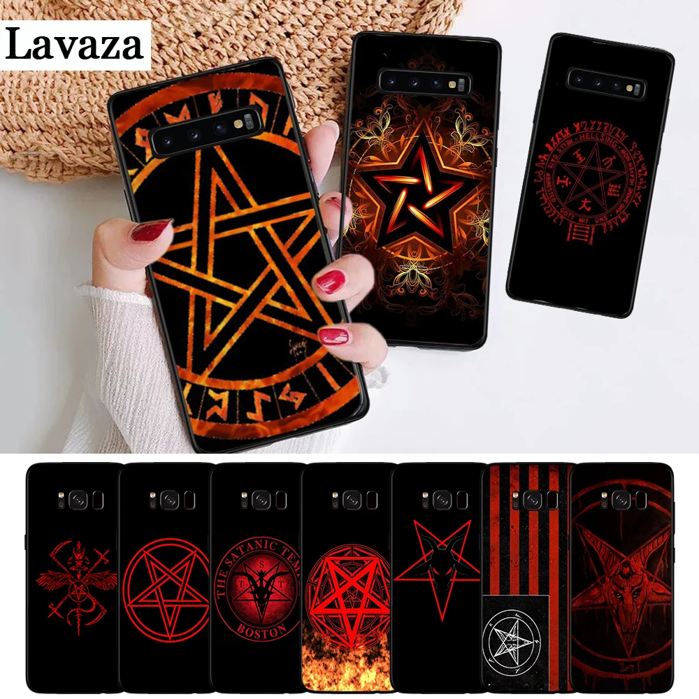 

Lavaza Pentagram Satanic Pentagram Design Silicone Case for Samsung S6 Edge S7 S8 Plus S9 S10 S10e Note 8 9 M10 M20 M30
