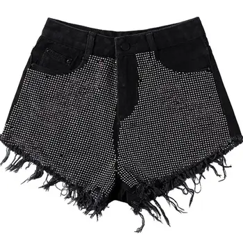 

Summer denim shorts hot pants diamond retro shorts women