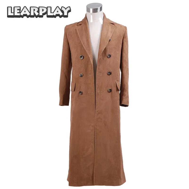 Доктор кто Коричневый Долго Замша Пальто Куртки Косплей Костюм|cosplay costume|costume