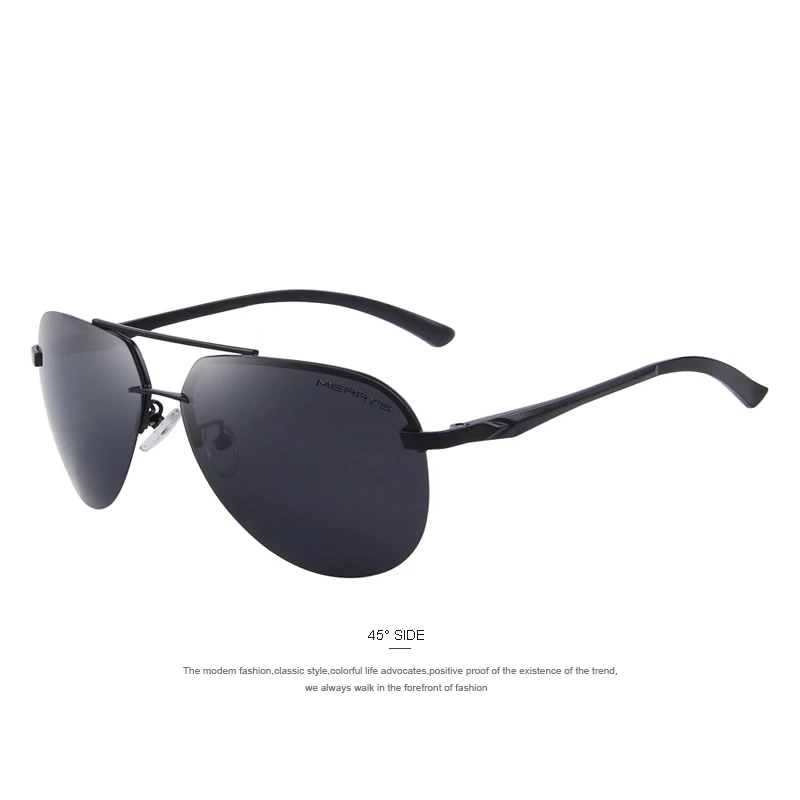 Бренд Merry's, мужские поляризованные солнцезащитные очки в оправе из алюминиевого сплава, модные мужские солнцезащитные очки для вождения S'8281