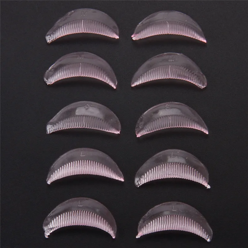 5 Pairs New Silicone durable eyelash permanent Perm Curler Curling Root Lifting False Fake Eyelash Shield Pad maquillaje patches