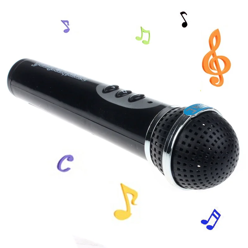 Kids Simulation Microphone Children Black Modern Microphone Mic Karaoke Singing Girls Funny Toys Boys Music Toy Gift#CN20