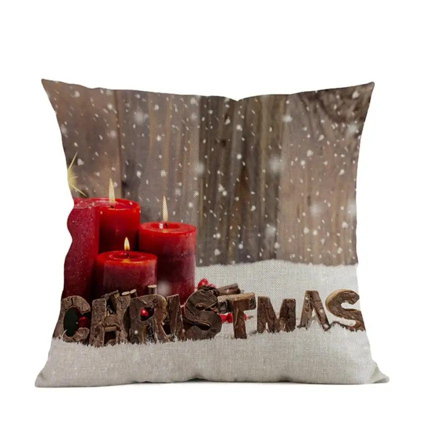 Чехол для подушки 45*45 с рождественским принтом, окрашенный диван-кровать, домашний декор, наволочка для подушки,, новинка DE22