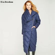Новая модная зимняя куртка для женщин, длинная свободная Женская куртка на белом утином пуху, пальто, Толстая теплая Женская куртка-парка размера плюс