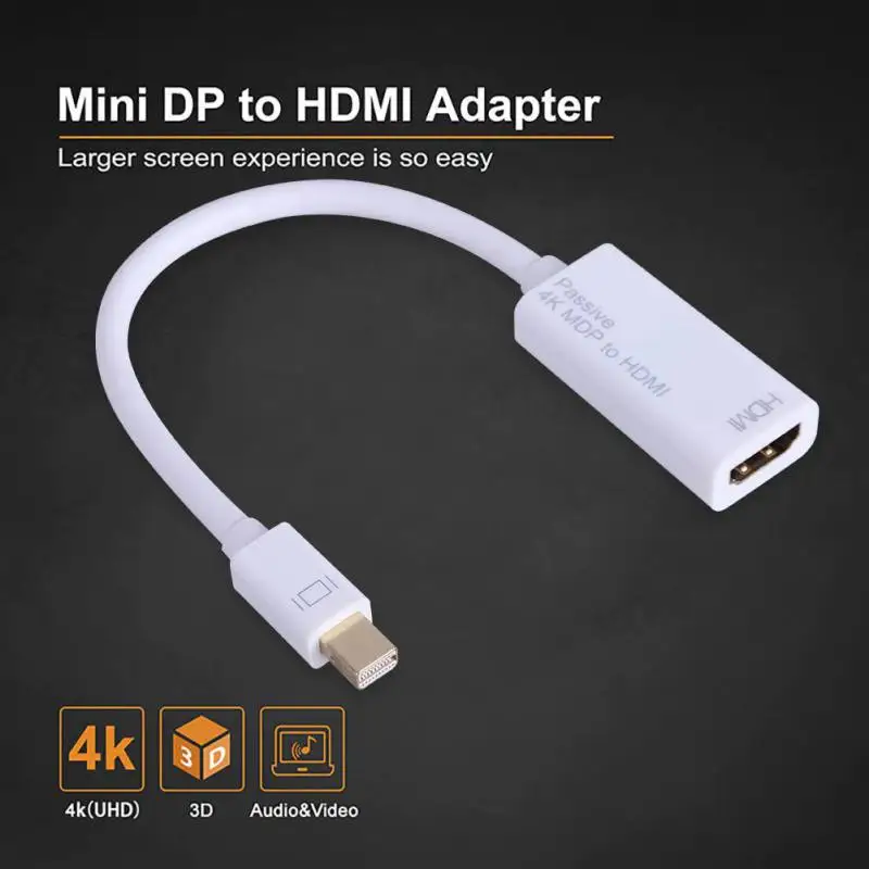 

4K Mini Displayport to HDMI Adapter Active CableCreation Mini DP to HDMI AV HDTV Male to Female Adaptor for PC Mac Book Imac SD