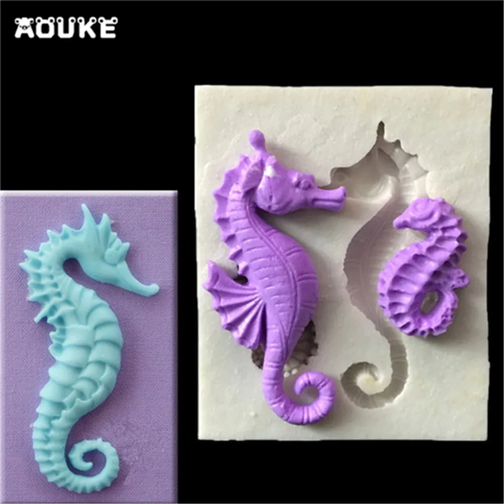 

Seahorse Cake Silicone Mold Pudding Soap Ice Cube Molds Pastry Candy Chocolate Mold Baking Cake Decoration Tools