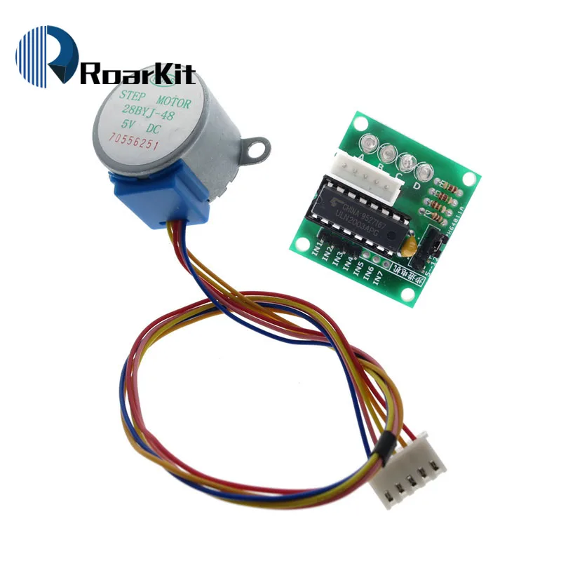 

1LOT 5V 4-Phase Stepper Step Motor + Driver Board ULN2003 with drive Test Module Machinery Board for arduino Raspberry pi kit