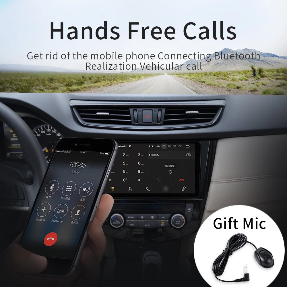 Perfect Dasaita 10.2" Android 9.0 Car GPS Radio Player for Nissan Qashqai Multimedia 2014 2015 with Octa Core 4GB+32GB Auto Stereo 4