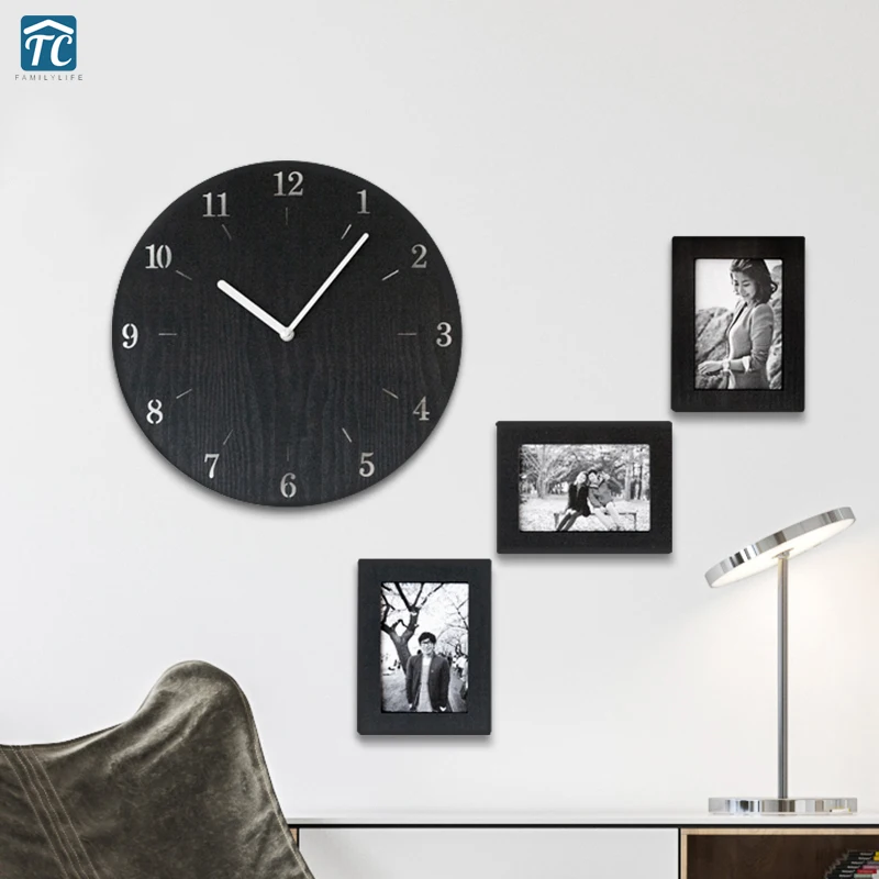 Creative Minimalist Wall Clock Simple Modern Fashion Bedroom Quiet Pastoral Quartz Watch Large