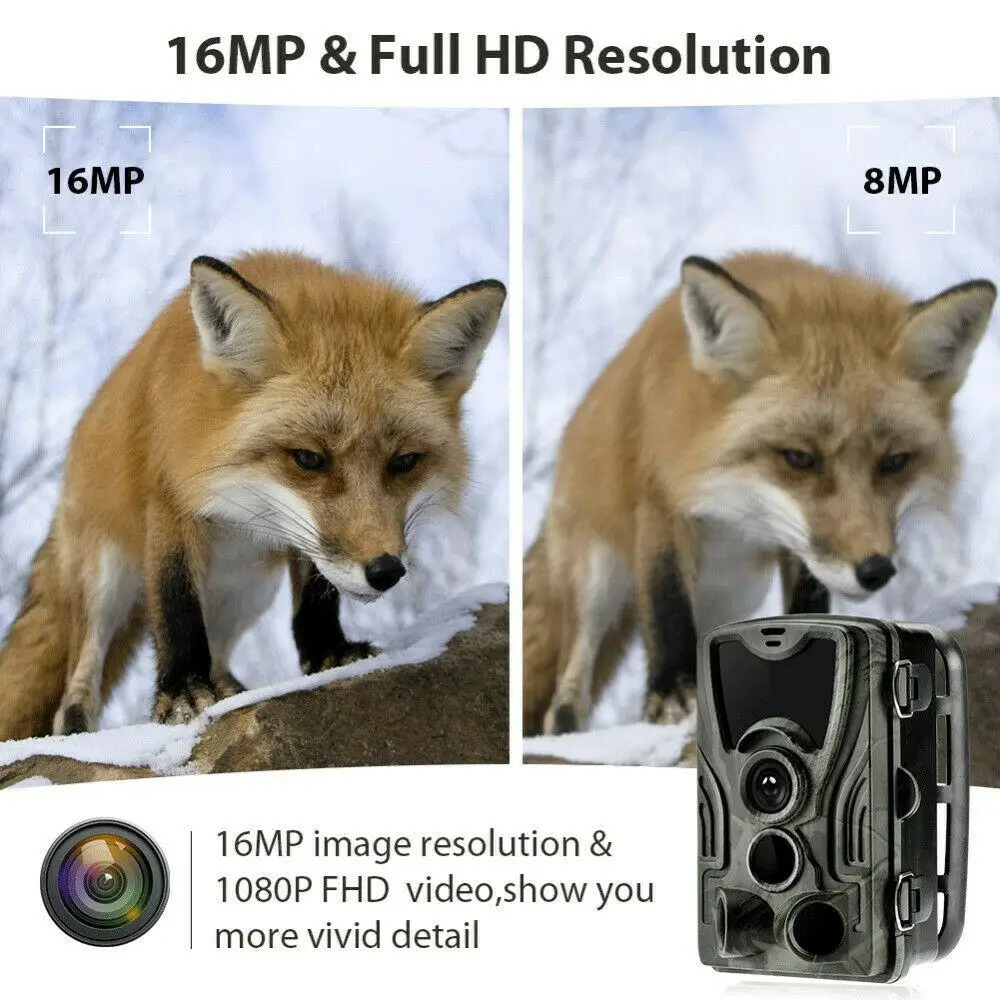 1080 P HD широкоугольный 16MP камера Дикая природа 940nm 36 светодиоды ИК ночного видения Водонепроницаемая камера наружная дикая фотоловушка для охоты