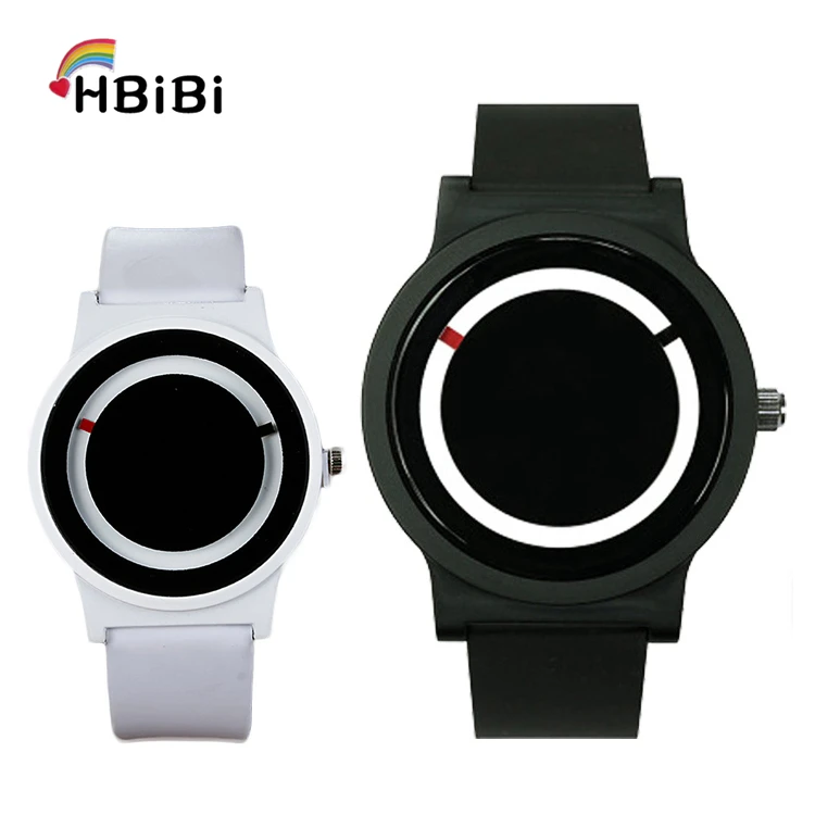

New Product Launch Creative No Pointer Women's Watches Ladies Waterproof Quartz Watch Ultra-thin Strap Women Girls Student Clock