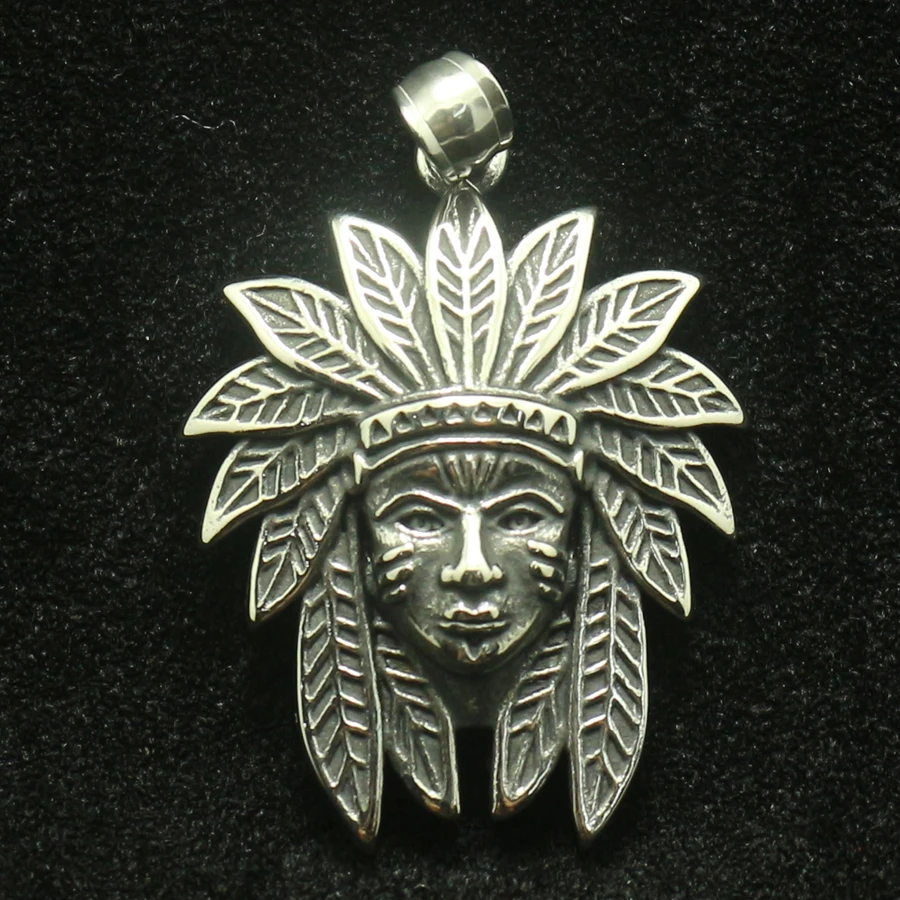 

Mens Boys 316L Stainlesss Steel Silver Punk Gothic Indian Newest Hot Classic Pendant