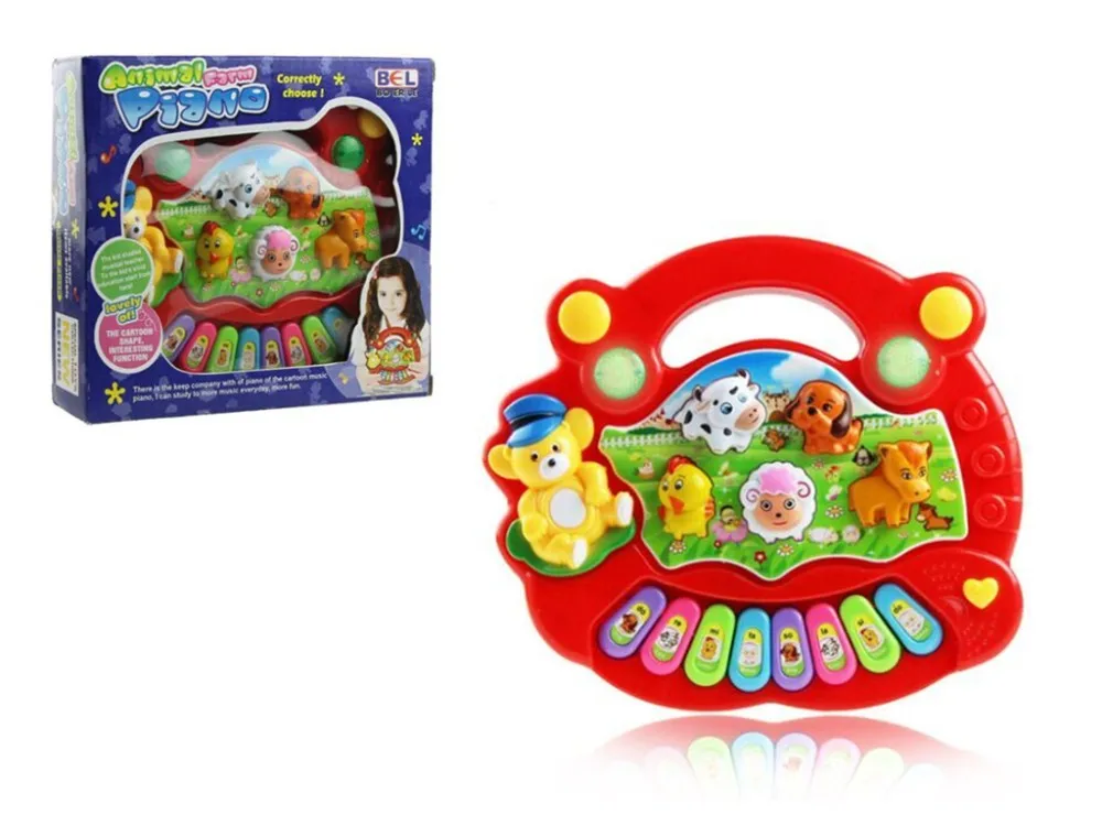 [Новинка] детские животные ферма электрическая клавиатура пианино Музыка игрушечный электронный орган подарок популярный музыкант, музыка, игрушки