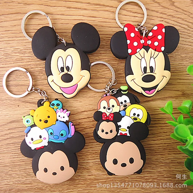 

Disney cartoon Mickey Mouse children Key pendant girl bag pendant gift doll accessories princess kid backpack Keychain pendant