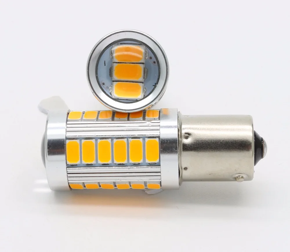 2 шт. Автомобильные светодиодные лампы 1156PY BAU15S BA15S P21W 33 5730 SMD | Автомобили и