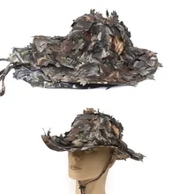 Высококачественная уличная Тактическая Военная Маскировочная шапка охотничья шляпа для рыбалки с бионическим листом