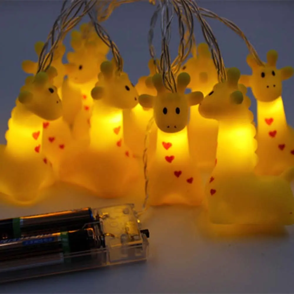 Chiclits 10 Led Cute Animal String Lights Battery Powered for IndoorOutdoor Halloween Christmas Thanksgiving Party Bedroom Decoration (10)