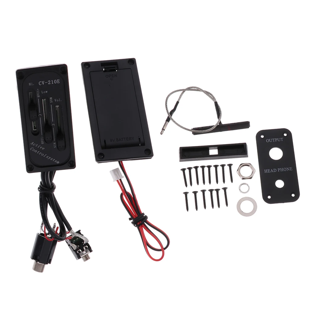 1 Set ABS CV-210E Violin Cello Passive Pickup Piezo Violin Cello Accessory Black