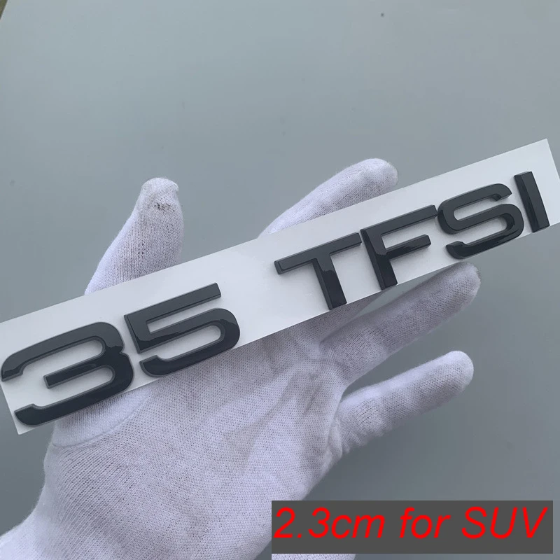 30TFSI 35TFSI 40TFSI 45TFSI 50TFSI 55TFSI глянцевая черная эмблема наклейка на багажник автомобиля для Audi седан внедорожник A4L A5 A6L Q3 Q5 Q7 - Название цвета: 35TFSL SUV 2.3CM