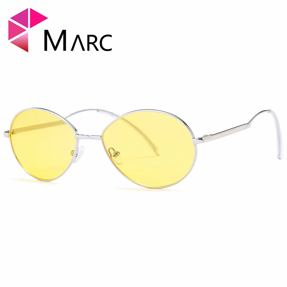 MARC 100 # UV400 для женщин 2018NEW модные очки с металлической оправой Сивер синий сплав