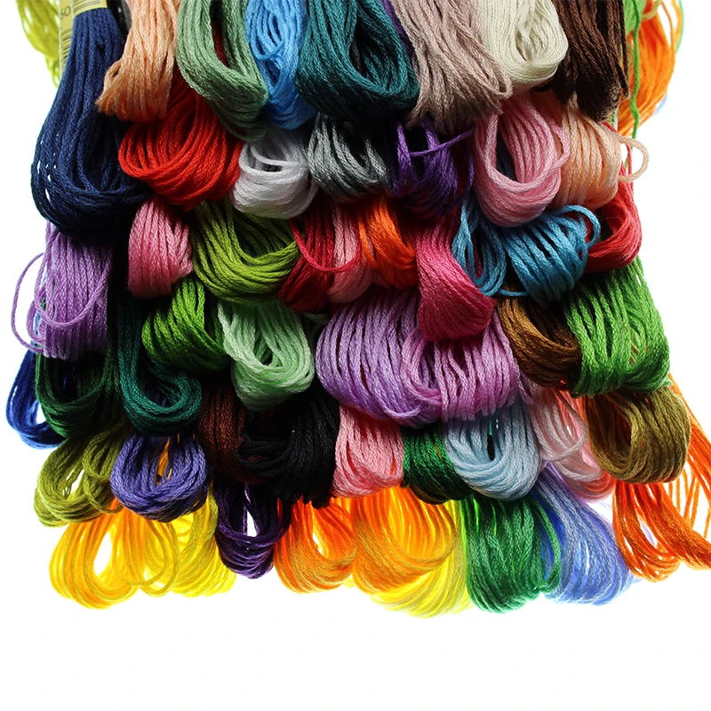 

8meter/50pcs Similar DMC Thread String Rope Cross Stitch Cotton Sewing Skeins Embroidery Thread Floss Kit DIY Sewing Tools Z1144