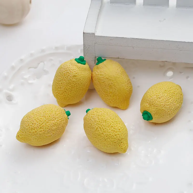 

Cute 3D TRP Correction Supplies Creative yellow Lemon Pattern Eraser For Kids Student Office & School Supplies,4PCs
