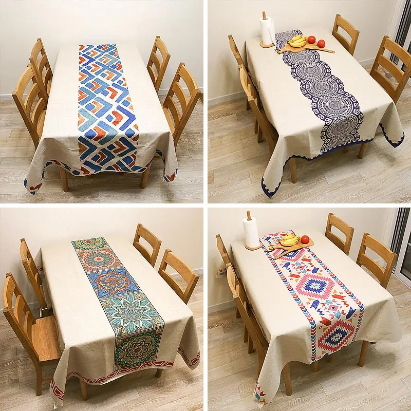 Женская модная простая скатерть из хлопка и льна для журнального столика|linen table