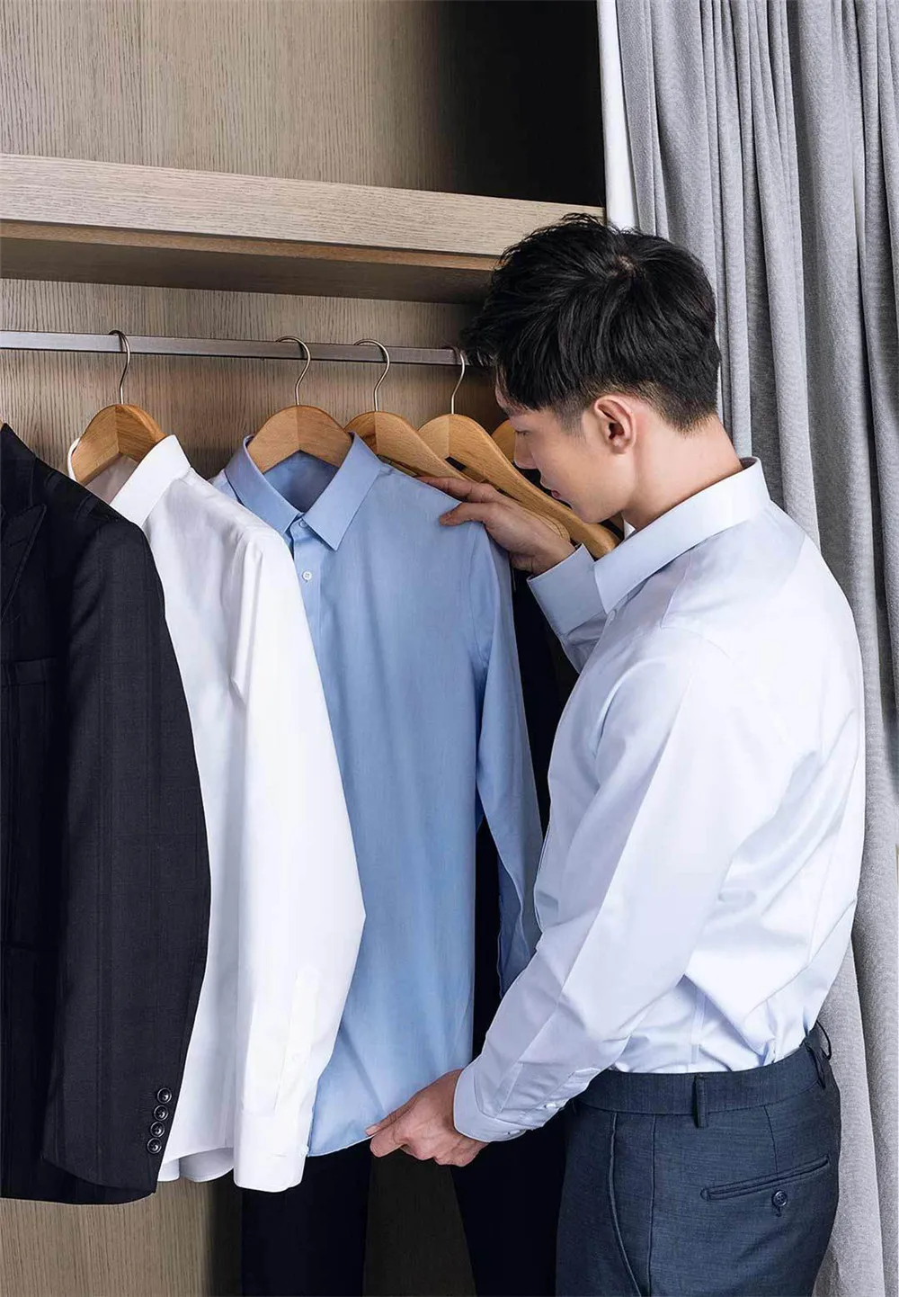 Xiaomi 90 забавные мужские рубашки с длинным рукавом Мягкие хлопок Slim Fit Повседневная мода бизнесмен против морщин глажка рубашка одежда