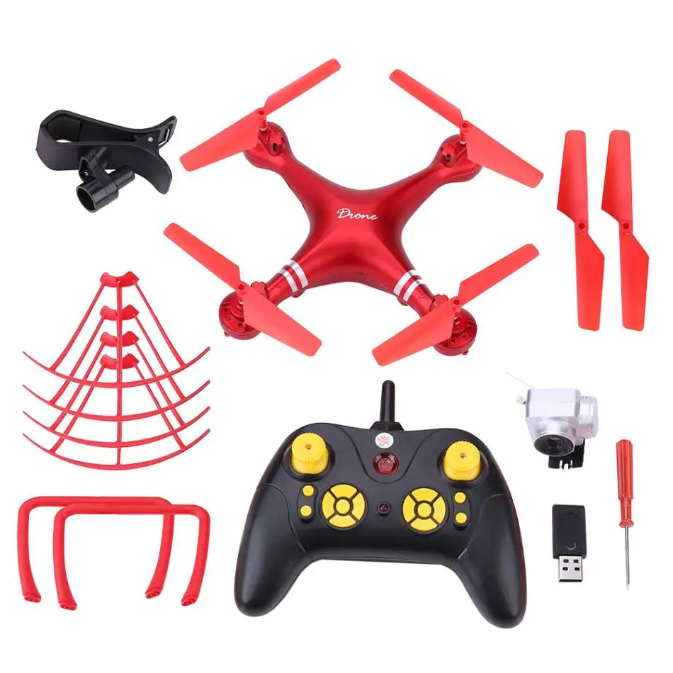 

RC Helicopters Three Colors 4CH RC Drone WiFi Phone Remote Control Quadcopter Altitude Hold Toys With 1080P And 640P Camera