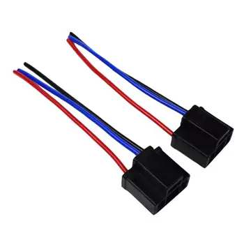 

1 Pair H4 9003 Bulb Socket Female Adapter Connector for Headlight Fog Lamp