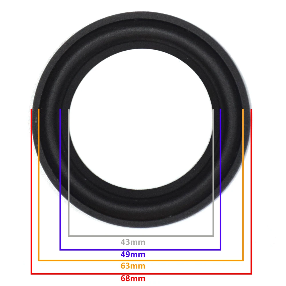 

2.5 inch Rubber Speaker Surround Edge Woofer Repairing Folding Edge Subwoofer Ring DIY Repair Accessories Speaker Suspension