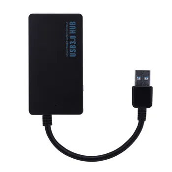 

4-Port Ultra-Thin Design Clear USB3.0 Signal Super Speed 5Gbps Hub For Tablet LED indicator for power status.