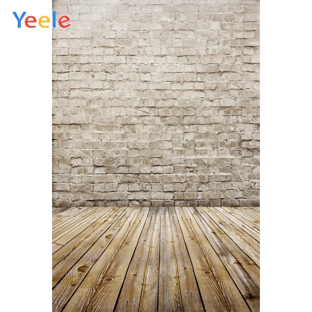 

Yeele Brick Wall Wooden Board Portrait Grunge Retro Photography Backgrounds Customized Photographic Backdrops for Photo Studio