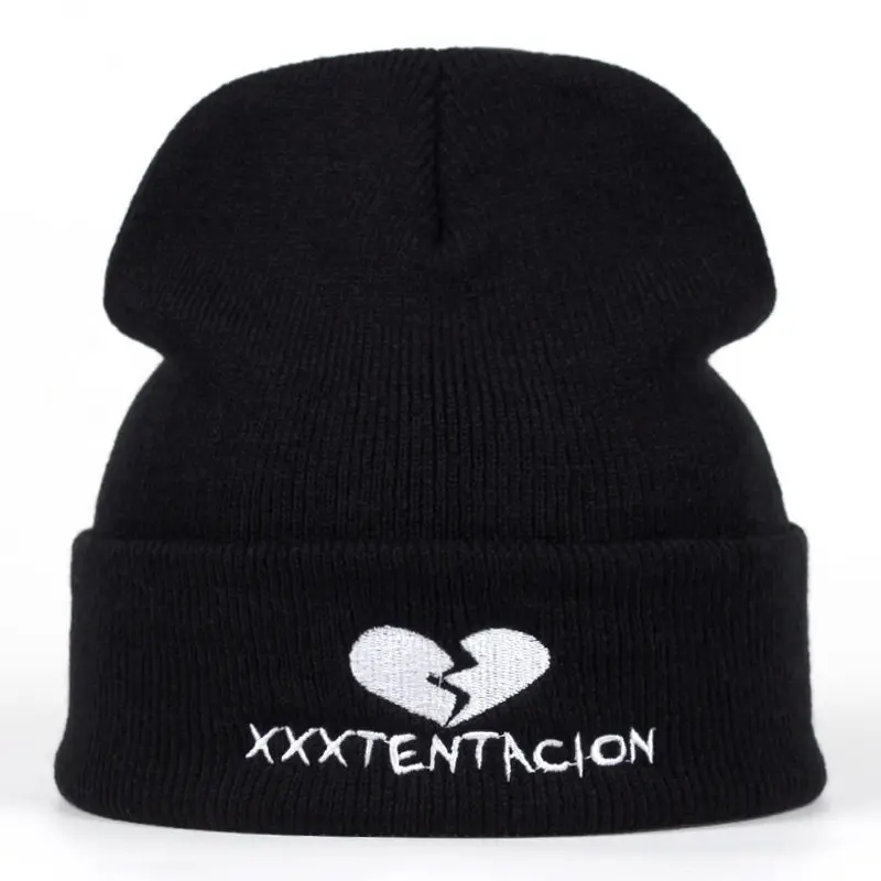 Бренд XXXTentacion узор шапка женская вязанная зимняя шапка Модные Skullies Beanies Мужская шерстяная зимняя шапка плотные колпачки