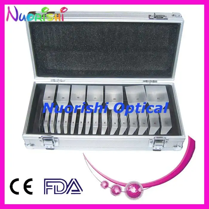 

LS22 Ophthalmic Optical Optometry Glass K9 Loose Prism Bars Kit Set Aluminum Case Packed Free Shipping