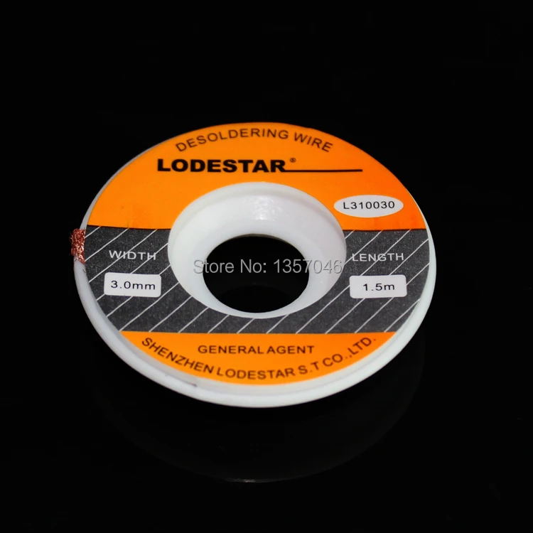 

5pcs LODESTAR Leda L310030 Desoldering network cable to draw the line to clear off the suction-line BGA solder wick 3.0mm 1.5M