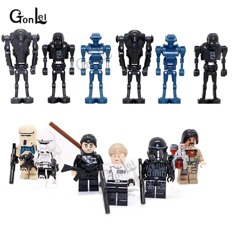 

NEW 12Pcs/set Starwars Rogue One TX20 K-2SO Droid Darth Hovertank Imperial Shore Tropper Building Blocks Toy Best Christmas gift