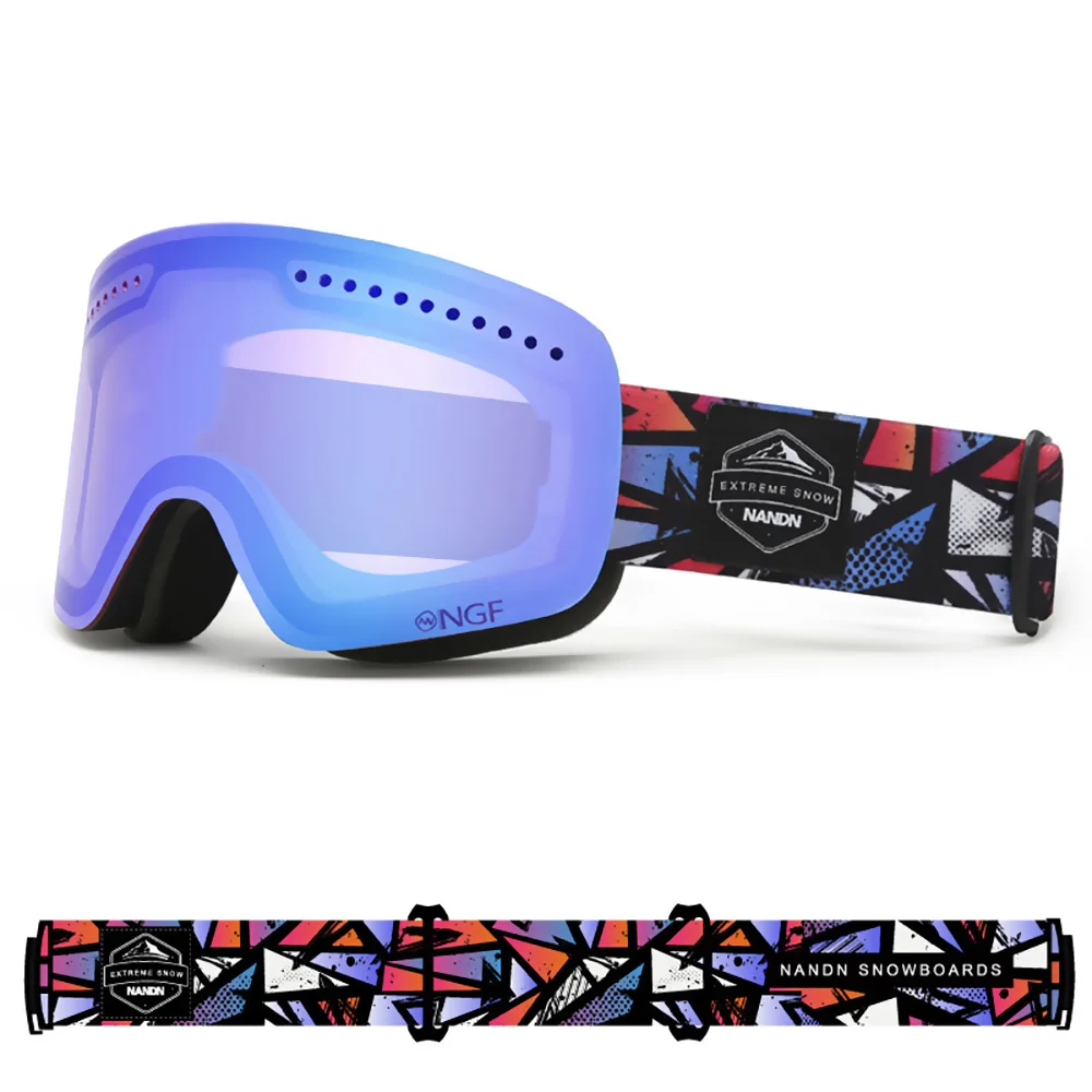 NANDN лыжные очки UV400 Анти туман двойные линзы Большой Лыжная маска Лыжный Спорт Для