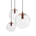 Gold Schwarz Blase Klar Glaskugel Ball Pendent Leuchte Für Schlafzimmer Esszimmer Küche Decor Restaurant|Pendelleuchten| -
