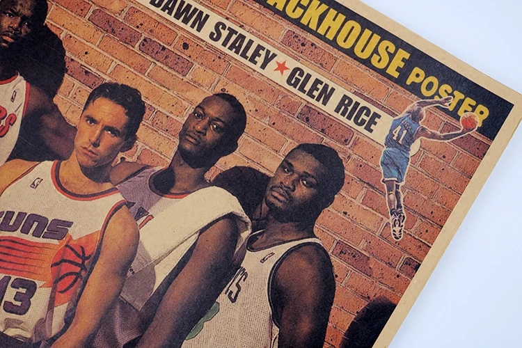 Винтажный баскетбольный мяч NBA 1996 постеры для украшения дома антикварный постер