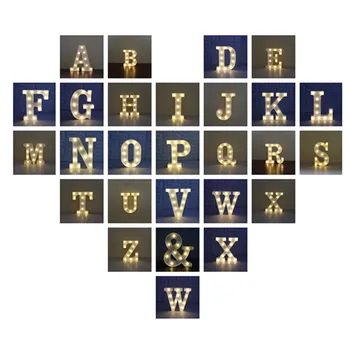 

Raysin Store 26 Alphabet Desk LED Own Combination Lights Standing Hanging Stage Show Love Garden Decor Romantic Holiday Gifts