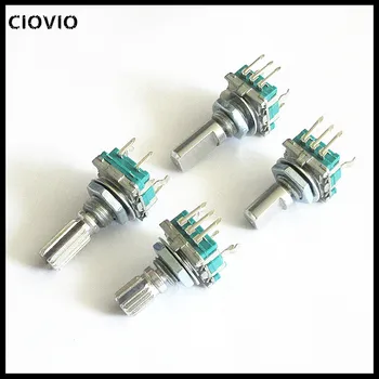 

CIOVIO 20pcs EC11 rotary encoder Coding Switch EC11 digital potentiometer with switch 5PIN long 20MM 15MM