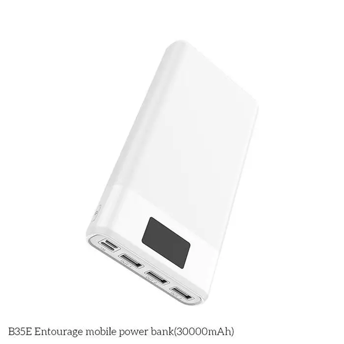 Портативный 30000 мАч мобильный телефон с тремя usb портами DC5V 2A Max светодиодный
